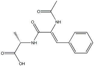 (2S)-2-[(Z)-2-Acetylamino-3-phenylpropenoylamino]propionic acid Structure