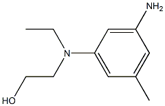 2-[エチル(3-アミノ-5-メチルフェニル)アミノ]エタノール 化学構造式