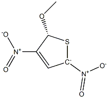 (5R)-4-Nitro-2-nitro-5-methoxy-2,5-dihydrothiophen-2-ide,,结构式