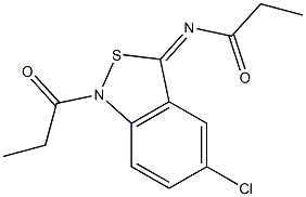 5-Chloro-1-propionyl-3(1H)-propionylimino-2,1-benzisothiazole