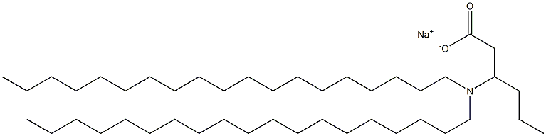 3-(Dinonadecylamino)hexanoic acid sodium salt Structure