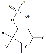 Phosphoric acid hydrogen (1,1-dibromopropyl)(3,3-dichloropropyl) ester Struktur