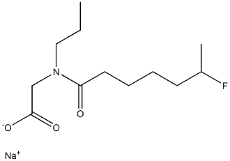 N-(6-Fluoroheptanoyl)-N-propylglycine sodium salt Struktur