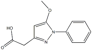 1-Phenyl-5-methoxy-1H-pyrazole-3-acetic acid Struktur
