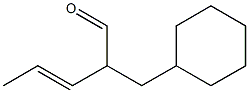 3-シクロヘキシル-2-(1-プロペニル)プロパナール 化学構造式