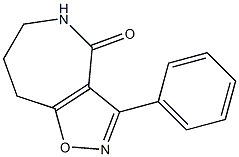 3-Phenyl-5,6,7,8-tetrahydro-4H-isoxazolo[4,5-c]azepin-4-one Struktur