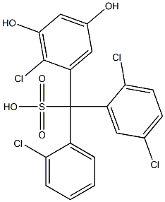 (2-Chlorophenyl)(2,5-dichlorophenyl)(2-chloro-3,5-dihydroxyphenyl)methanesulfonic acid