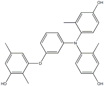 N,N-Bis(4-hydroxy-2-methylphenyl)-3-(3-hydroxy-2,5-dimethylphenoxy)benzenamine Structure