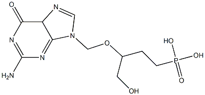 2-Amino-9-[3-phosphono-1-(hydroxymethyl)propoxymethyl]-9H-purin-6(5H)-one Structure