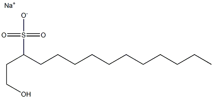 1-Hydroxytetradecane-3-sulfonic acid sodium salt,,结构式