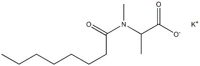 2-(N-Methyl-N-octanoylamino)propionic acid potassium salt Structure