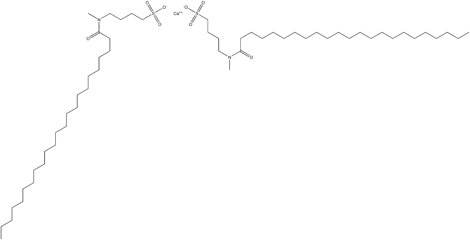 Bis[4-[N-(1-oxotricosyl)-N-methylamino]-1-butanesulfonic acid]calcium salt 结构式