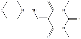 4,5-Dihydro-1,3-dimethyl-6-methylene-5-[(morpholino)aminomethylene]pyrimidine-2,4(1H,3H)-dione|