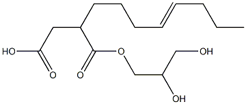 2-(4-Octenyl)succinic acid hydrogen 1-(2,3-dihydroxypropyl) ester,,结构式