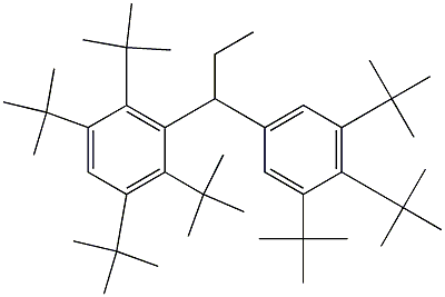 1-(2,3,5,6-Tetra-tert-butylphenyl)-1-(3,4,5-tri-tert-butylphenyl)propane Structure