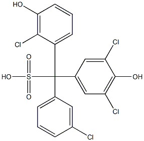 (3-Chlorophenyl)(2-chloro-3-hydroxyphenyl)(3,5-dichloro-4-hydroxyphenyl)methanesulfonic acid