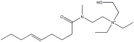 2-[N-Methyl-N-(5-nonenoyl)amino]-N,N-diethyl-N-(2-hydroxyethyl)ethanaminium Structure