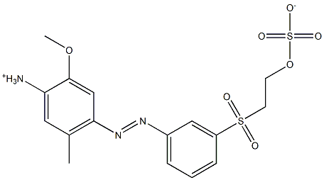 4-[[3-[[2-(Sulfonatooxy)ethyl]sulfonyl]phenyl]azo]-5-methyl-2-methoxybenzenaminium 结构式