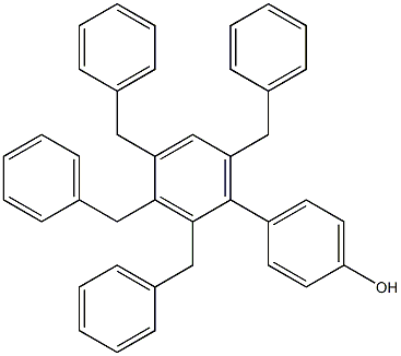 4-(2,3,4,6-テトラベンジルフェニル)フェノール 化学構造式