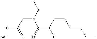 N-Ethyl-N-(2-fluorooctanoyl)glycine sodium salt Struktur