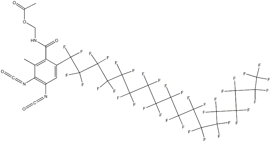 N-(Acetyloxymethyl)-2-(heptatriacontafluorooctadecyl)-4,5-diisocyanato-6-methylbenzamide