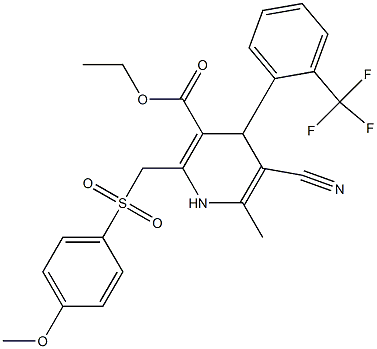  5-Cyano-1,4-dihydro-6-methyl-2-[(4-methoxyphenylsulfonyl)methyl]-4-(2-trifluoromethylphenyl)pyridine-3-carboxylic acid ethyl ester