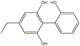 4-Ethyl-1,1'-biphenyl-2,2',6-triol,,结构式