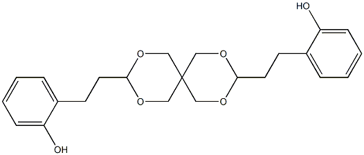 3,9-ビス[2-(ヒドロキシフェニル)エチル]-2,4,8,10-テトラオキサスピロ[5.5]ウンデカン 化学構造式