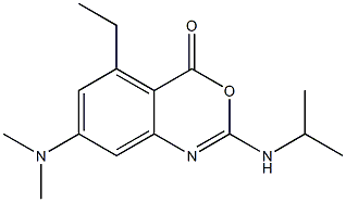 2-Isopropylamino-5-ethyl-7-(dimethylamino)-4H-3,1-benzoxazin-4-one Structure