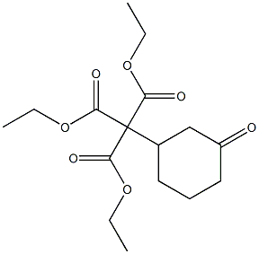 (3-Oxocyclohexyl)methanetricarboxylic acid triethyl ester Struktur
