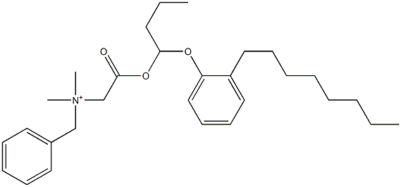 N,N-Dimethyl-N-benzyl-N-[[[1-(2-octylphenyloxy)butyl]oxycarbonyl]methyl]aminium Structure