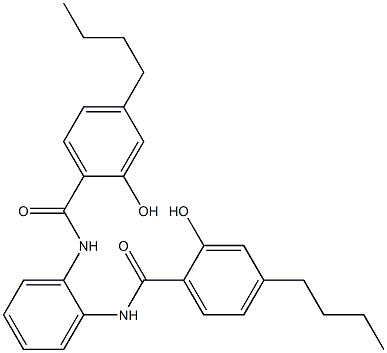 N,N'-Bis(4-butylsalicyloyl)-o-phenylenediamine,,结构式