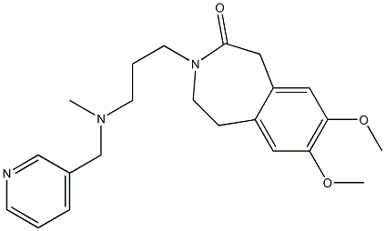 2,3-Dihydro-7,8-dimethoxy-3-[3-[N-[(3-pyridinyl)methyl]-N-methylamino]propyl]-1H-3-benzazepin-4(5H)-one Struktur
