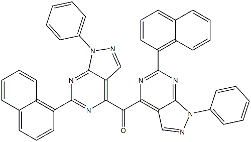 1-Naphthalenyl(1-phenyl-1H-pyrazolo[3,4-d]pyrimidin-4-yl) ketone,,结构式