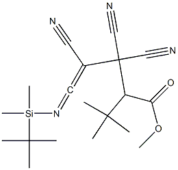 3,3,4-Tricyano-2-(1,1-dimethylethyl)-5-[dimethyl(1,1-dimethylethyl)silylimino]-4-pentenoic acid methyl ester