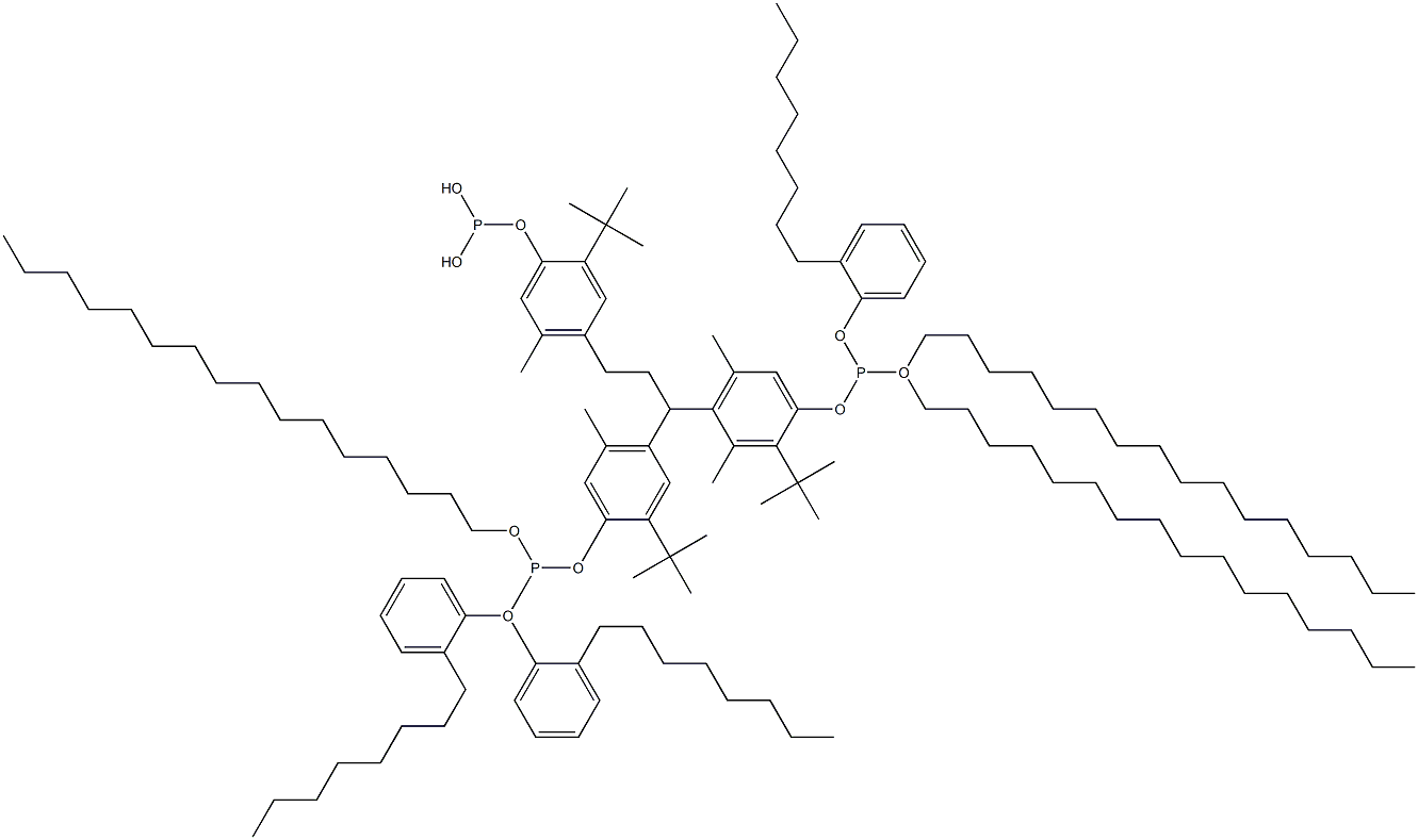 [3-Methyl-1,1,3-propanetriyltris(2-tert-butyl-5-methyl-4,1-phenyleneoxy)]tris(phosphonous acid)O,O',O'-trihexadecyl O,O'',O''-tris(2-octylphenyl) ester