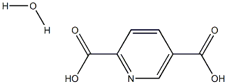 ピリジン-2,5-ジカルボン酸·水和物 化学構造式