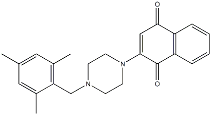 2-[4-[(2,4,6-Trimethylphenyl)methyl]piperazino]-1,4-naphthalenedione