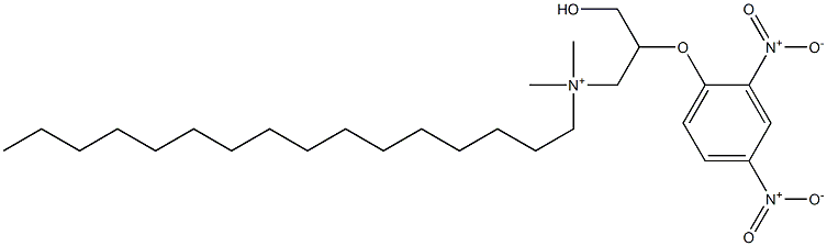 Dimethylhexadecyl[3-hydroxy-2-(2,4-dinitrophenoxy)propyl]aminium,,结构式