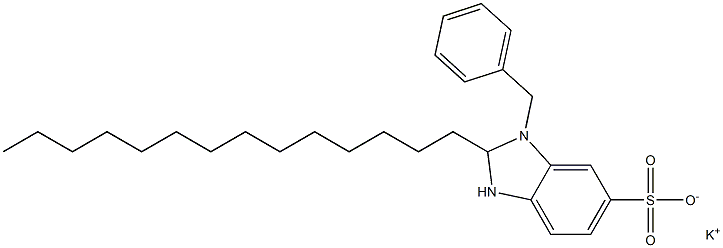 1-Benzyl-2,3-dihydro-2-tetradecyl-1H-benzimidazole-6-sulfonic acid potassium salt Structure