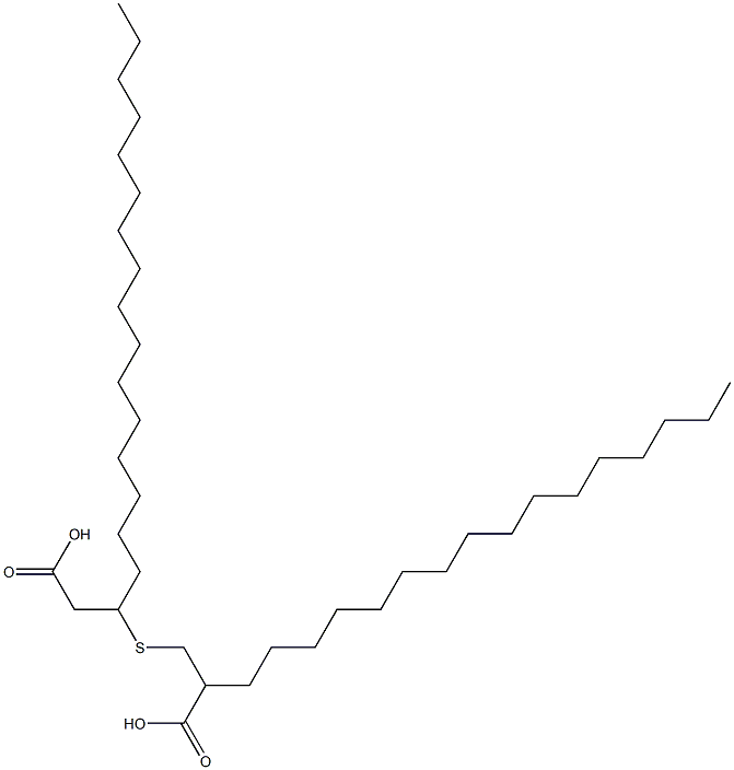 3-(2-Carboxyoctadecylthio)nonadecanoic acid Structure