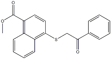 4-[Phenacylthio]-1-naphthoic acid methyl ester Structure