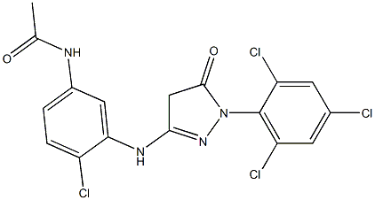 3-(5-Acetylamino-2-chloroanilino)-1-(2,4,6-trichlorophenyl)-2-pyrazolin-5-one,,结构式