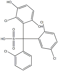 (2-Chlorophenyl)(2,5-dichlorophenyl)(6-chloro-2,5-dihydroxyphenyl)methanesulfonic acid