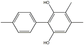 2-(4-Methylphenyl)-4,5-dimethylbenzene-1,3-diol Struktur