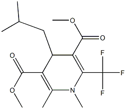 1,4-Dihydro-1,2-dimethyl-4-(2-methylpropyl)-6-(trifluoromethyl)-3,5-pyridinedicarboxylic acid dimethyl ester Structure