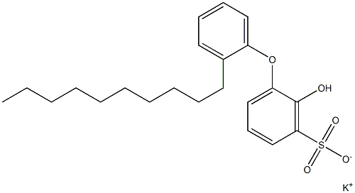 2-Hydroxy-2'-decyl[oxybisbenzene]-3-sulfonic acid potassium salt Structure