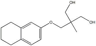 2-Methyl-2-[[(5,6,7,8-tetrahydronaphthalen-2-yl)oxy]methyl]-1,3-propanediol Struktur