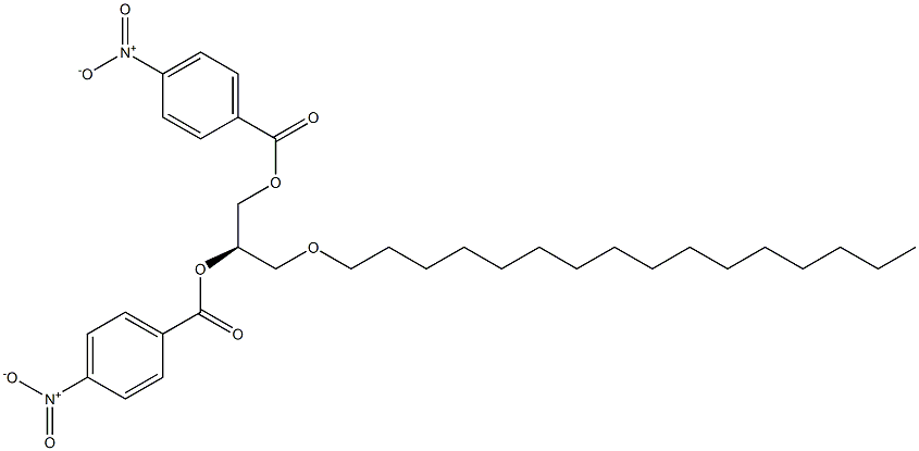 [R,(-)]-3-O-Hexadecyl-1-O,2-O-bis(p-nitrobenzoyl)-D-glycerol Struktur