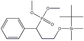 1-Phenyl-3-(tert-butyldimethylsilyloxy)propylphosphonic acid dimethyl ester Structure
